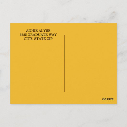 Rustic Wood Yellow Sunflower Graduparty Briefkaart (Achterkant)