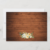 Rustic Wood Yellow White Floral Wreate Save The Date (Achterkant)