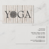 Rustic Wood Yoga Instructor Visitekaartje (Voorkant / Achterkant)