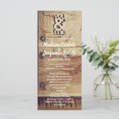 Rustic Wood "You & Me" Wedding Programs Programmakaart (Staand voorkant)