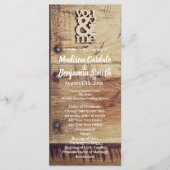 Rustic Wood "You & Me" Wedding Programs Programmakaart (Voorkant)
