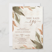 Rustic Wood Ze zei ja Vrijgezellenfeest Kaart (Voorkant)