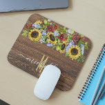 Rustic Wood - Zonnebloem - Waterverf op maat Muismat<br><div class="desc">Dit ontwerp is gemaakt met behulp van digitale kunst. Het kan in het gebied worden aangepast door de klik aan te passen en de naam, initialen of woorden aan te passen. U kunt de tekstkleur en de stijl ook veranderen of de tekst voor een slechts ontwerp van het afbeelding schrappen....</div>