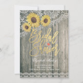 Rustic Wood  Zonnebloemen Vrijgezellenfeest Kaart (Voorkant)