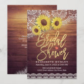 Rustic Wood  Zonnebloemen Vrijgezellenfeest Kaart (Voorkant / Achterkant)