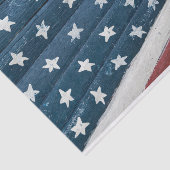 Rustic Wooden American Flag Tissuepapier (Detail)