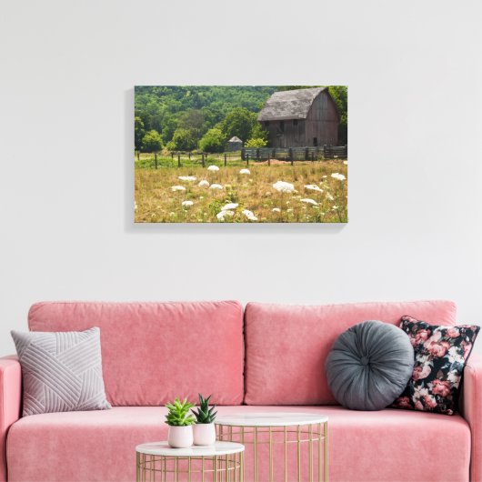 Rustic Wooden Barn Canvas Afdruk (Insitu (Woonkamer))