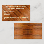 Rustic Wooden Boards Foto-sampling Art Visitekaartje (Voorkant / Achterkant)