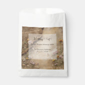 Rustic Wooden Bohemian Floral Wedding Bedankzakje (Voorkant)