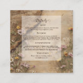 Rustic Wooden Bohemian Floral Wedding  Informatiekaartje (Voorkant)