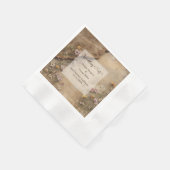 Rustic Wooden Bohemian Floral Wedding Servet (Hoek)