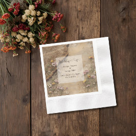 Rustic Wooden Bohemian Floral Wedding  Servet