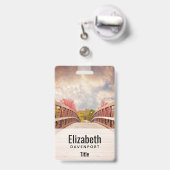 Rustic Wooden Bridge in het land Badge (Achterkant met uittrekbare clip)