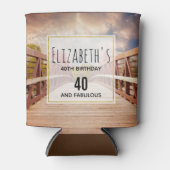 Rustic Wooden Bridge in het Land Birthday Blikjeskoeler (Voorkant)