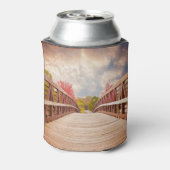Rustic Wooden Bridge in het Land Birthday Blikjeskoeler (Blikje Achterkant)