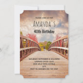 Rustic Wooden Bridge in het Land Birthday Kaart (Voorkant)