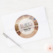 Rustic Wooden Bridge in het Land Birthday Ronde Sticker (Envelop)