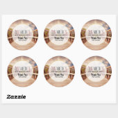 Rustic Wooden Bridge in het Land Birthday Ronde Sticker (Vel)