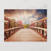 Rustic Wooden Bridge in het land Briefkaart (Voorkant)