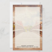 Rustic Wooden Bridge in het land Briefpapier (Voorkant)