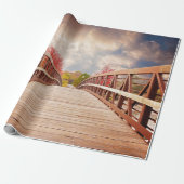 Rustic Wooden Bridge in het land Cadeaupapier (Uitgerold)