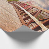 Rustic Wooden Bridge in het land Cadeaupapier (Hoek)