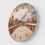 Rustic Wooden Bridge in het land Grote Klok (Hoek)