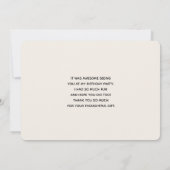 Rustic Wooden Bridge in het land Hartelijk dank Bedankkaart (Achterkant)