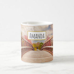 Rustic Wooden Bridge in het land Koffiemok