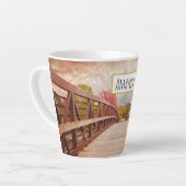 Rustic Wooden Bridge in het land Latte Mok (Linkerhoek)