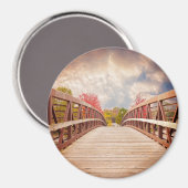 Rustic Wooden Bridge in het land Magneet (Voorkant / Achterkant)