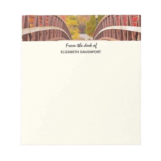 Rustic Wooden Bridge in het land Notitieblok (Voorkant)