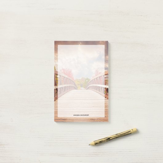 Rustic Wooden Bridge in het land Post-it® Notes (Op bureau)