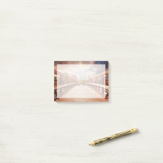Rustic Wooden Bridge in het land Post-it® Notes (Op bureau)