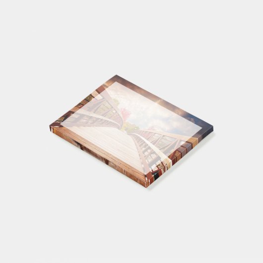 Rustic Wooden Bridge in het land Post-it® Notes (Schuin)