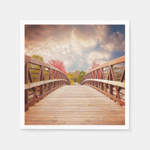 Rustic Wooden Bridge in het land Servet