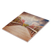 Rustic Wooden Bridge in het land Tegeltje (Zijkant)