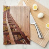 Rustic Wooden Bridge in het land Theedoek (Quarter Fold)