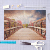 Rustic Wooden Bridge in het land Tissuepapier (Craft)