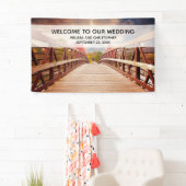 Rustic Wooden Bridge in het Landhuwelijk Spandoek (Insitu)