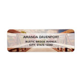 Rustic Wooden Bridge op het landlabel Etiket (Voorkant)