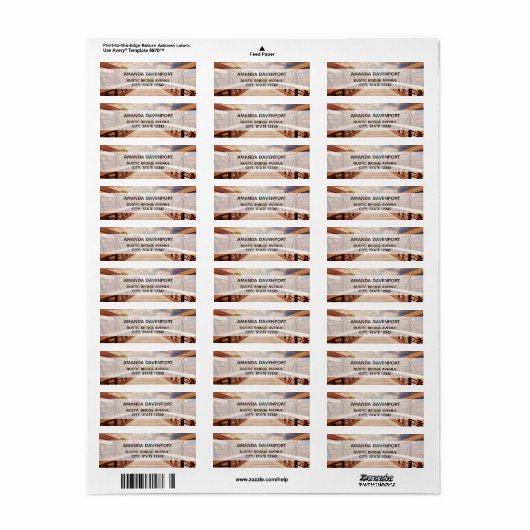 Rustic Wooden Bridge op het landlabel Etiket (Full Sheet)