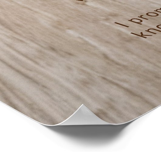 Rustic Wooden Brown Mountains Landscape Wedding Poster (Hoek)