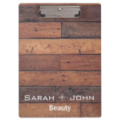 Rustic Wooden Business Kantoor Name Klembord (Voorkant)