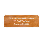 Rustic Wooden Custom Name Address Etiket (Voorkant)