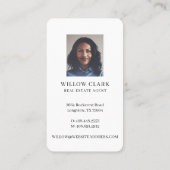 Rustic Wooden Deur Real Estate English Bulldog Visitekaartje (Achterkant)