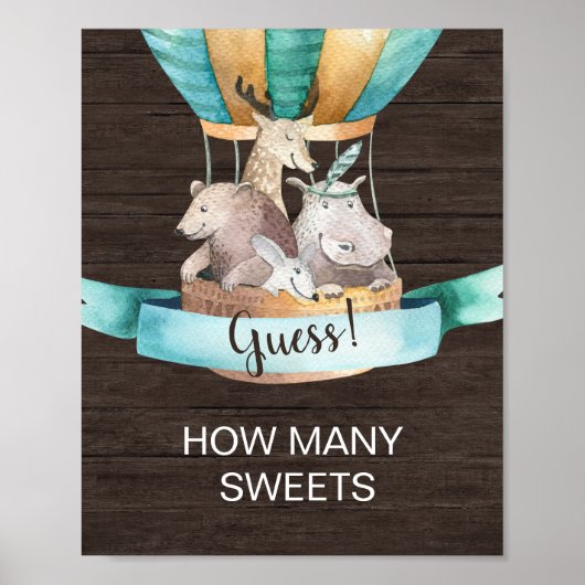 Rustic Wooden | Dieren hoeveel zweet er zijn Poster (Voorkant)