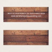 Rustic Wooden Farmhouse Wedding Website Mini Kaart (Voorkant /achterkant)
