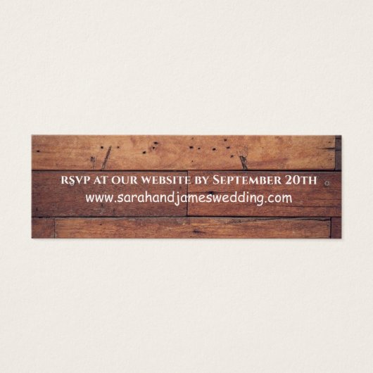 Rustic Wooden Farmhouse Wedding Website Mini Kaart (Voorkant)