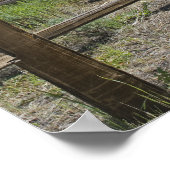 Rustic Wooden Fence and Mountains Poster (Hoek)